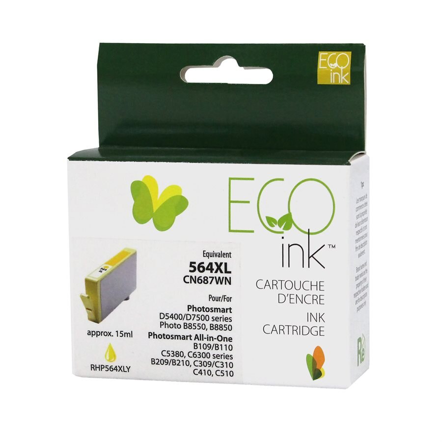 NON-OEM HP No. 564XL CN687WN/CB325 Reman Yellow EcoInk