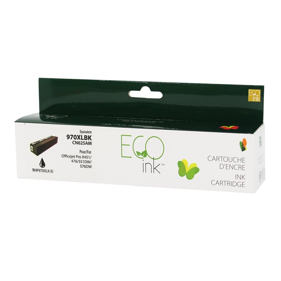 NON-OEM HP 970XL Black reman. EcoInk